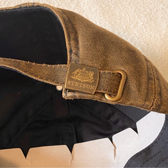 STETSON Martha's Vineyard Oilskin Baseball Cap Hat Adjustable Western Trucker - Picture 4 of 11